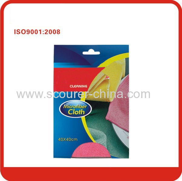 Red/green/blue colour 40*40cm microfiber cloth cleaning cloth for Furniture,computer cleaning