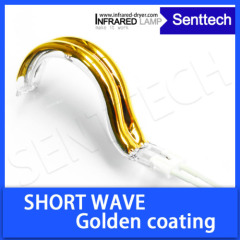 Golden coated infrared halogen bulb