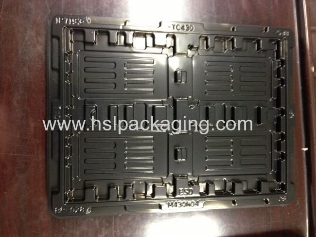 Clear plastic PS flocking tray for mobile and wine packing