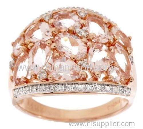 Ladies rose gold CZ rings