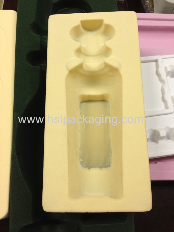 flocking thermoformed plastic tray for necklace