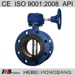 High Quality DN40-DN250 Double Flange Butterfly Valve