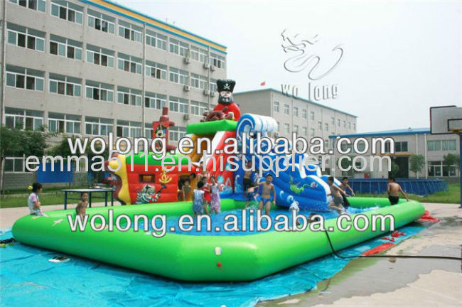 Inflatable Pirate water slide inflatable water playground can be customized