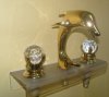 PVD GOLD WIDESPREAD LAVATORY BATHROOM SINK dolphin FAUCET crystal handles dolphin sink faucet