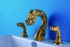 Gold clour widespread lavtory sink faucet dragon mixer faucet tap