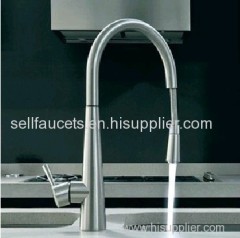 brushed nickel stain nickel finish pull out kitchen spray faucet cupc faucet