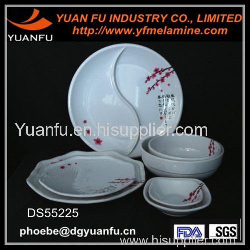 Elegant design melamine chinese style restaurant dinnerware