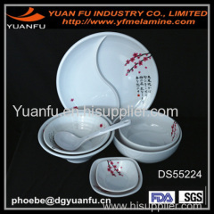 Elegant design hotel melamine party dinner set