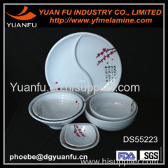 Elegant design melamine hotel tableware dinnerware