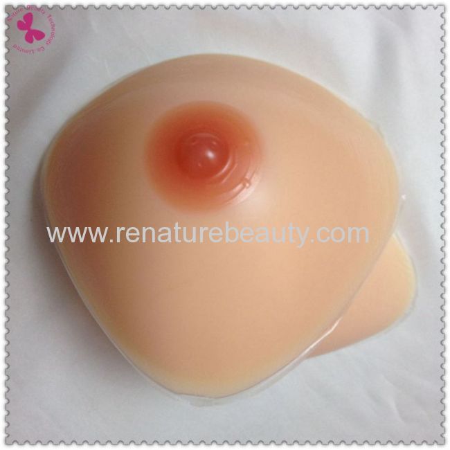Triangle shape realistic lumpectomy fake breast form best option for mastectomy patient