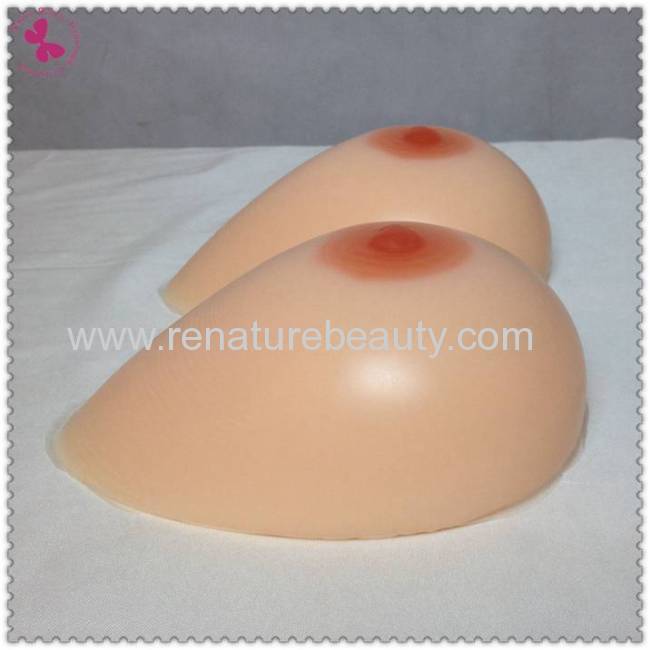 Triangle shape realistic lumpectomy fake breast form best option for mastectomy patient