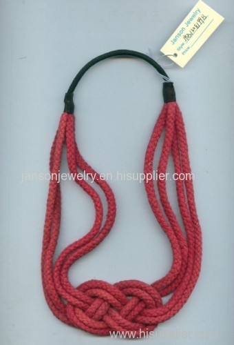 red woven hair band