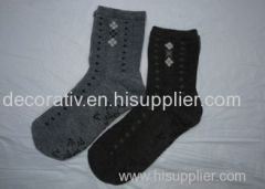 Short Angora Wool Thick Warm Socks With Terry-loop for Womens
