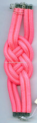 pink woven cotton bracelet