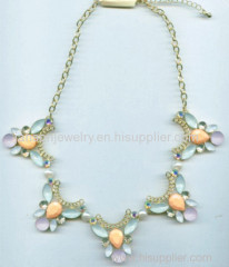 trendy butterfly stone necklace