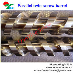 high output parallel twin screws barrels