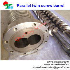 high output parallel twin screws barrels