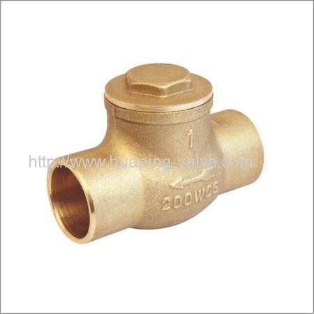 Solder end Brass Swing Check Valve