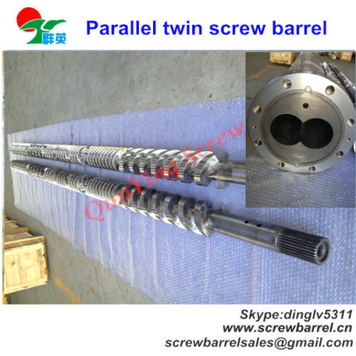 parallel twin bimetallic screw barrel