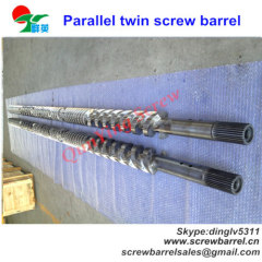 parallel twin bimetallic screw barrel for extruder