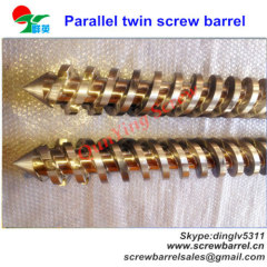 parallel twin bimetallic screw barrel for extruder