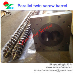 parallel twin bimetallic screw barrel for extruder