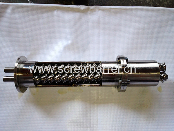 elaborate(200 mm long) parallel twin screw & barrel for extruder machine