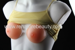 Straps on silicone transvestism fake breast form for cross dresser no bra needed