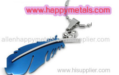 Fashion Happymetals Feather Pendants Jewelry