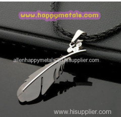 Fashion Happymetals Feather Pendants Jewelry