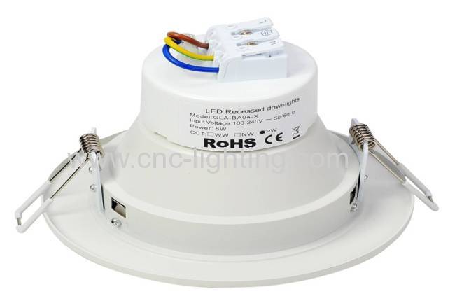 4Inches 8W Recessed LED Down light over 80Ra with 500-532Lm