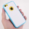 White Double Color Reflective Light Flexible Grid TPU Case For iPhone 5C