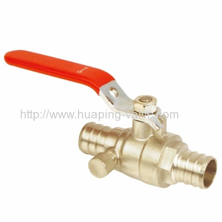 Pex x Pex with DrainLead FreeBrass Ball Valve 