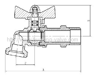 Quarter-Turn Hose End Valve, No-Kink Hose Bibb, Cup or Male to Hose, Male Thread to Hose