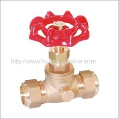 236W Brass Coupling Nut and Packing Nut Stop Valves