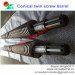 Conical twin screw barrel