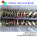 Conical twin screw barrel