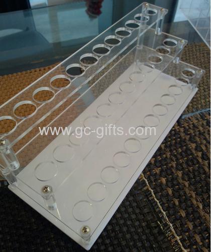 The three layer of transparent acrylic lipstick display rack