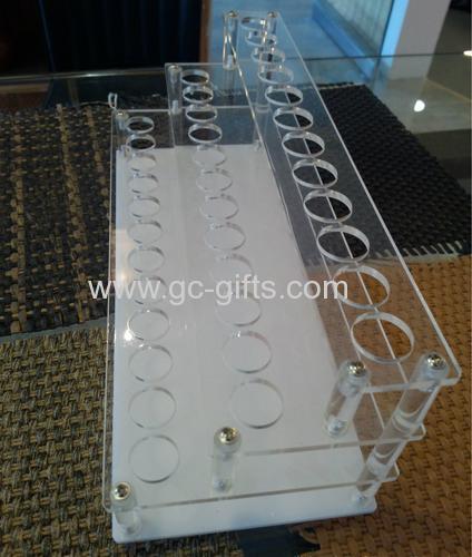 The three layer of transparent acrylic lipstick display rack