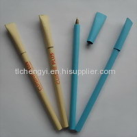 Eco-Friendly Paper Ball Pen with Cap