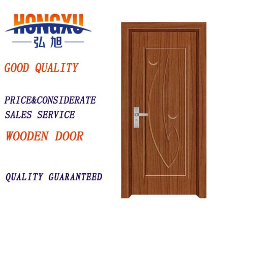 fashionable wooden door with glass