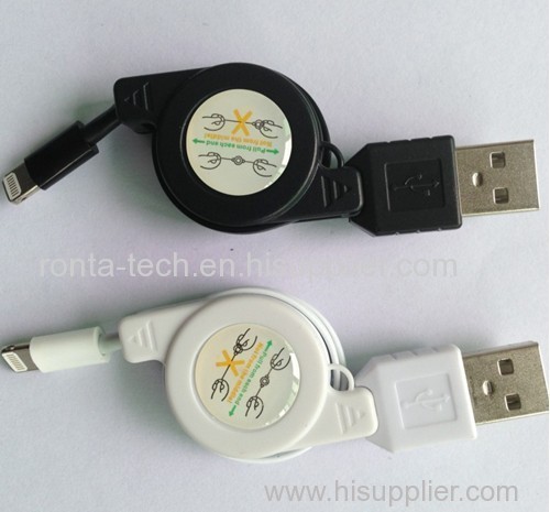 8 Pin Retractable USB Cable for iPhone 5 5g 5c 5s Support Ios 7
