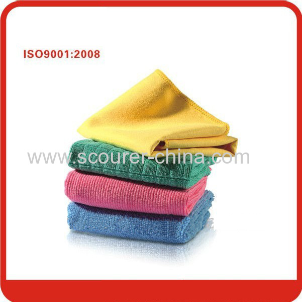 Blue red green yellow 30*40cm microfiber cloth Towel set with Blister+colorful paper box