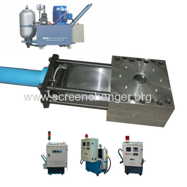 Continuous screen changer for film blowing machine