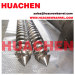 Bimetallic nitrided parallel twin screws