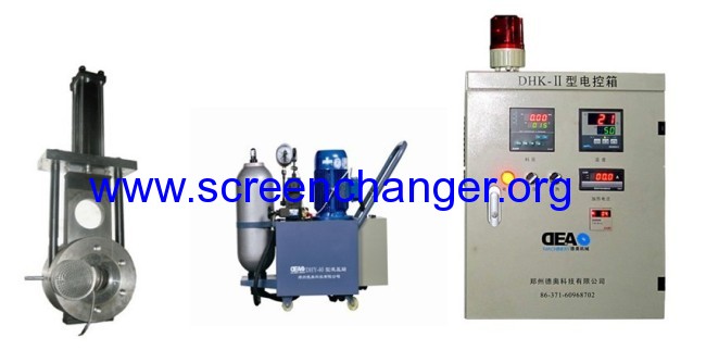 Continuous screen changer for film blowing machine