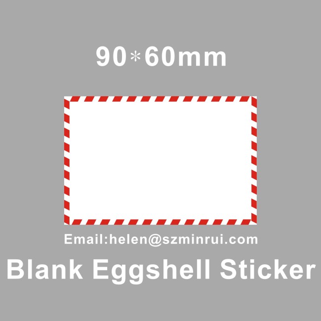 Hot Sales Red Name Badge Egg Shell Blank Stickers Custom