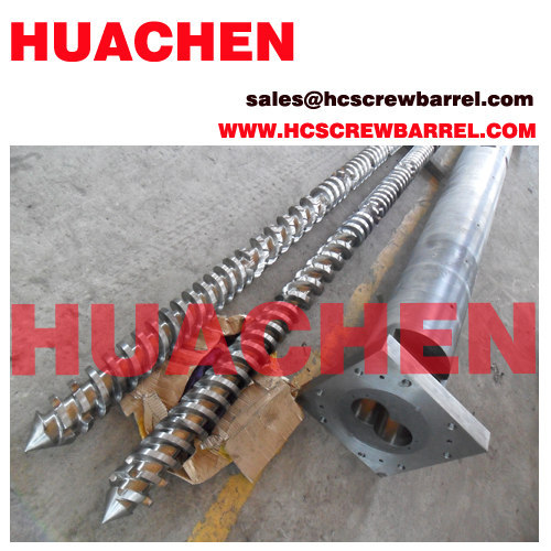 Parallel twin screw barrel