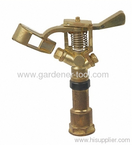 Zinc Water Water Hose Sprinkler With Brass Nozzle For Full Irrigation.