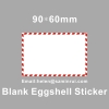 Hot Sales Red Name Badge Egg Shell Blank Stickers Custom